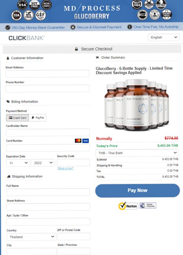 GlucoBerry - Secure checkout
